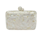 BOLSA CLUTCH MADREPÉROLA RETANGULAR MADRECLARA