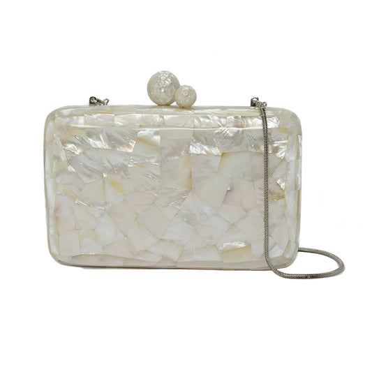 BOLSA CLUTCH MADREPÉROLA RETANGULAR MADRECLARA