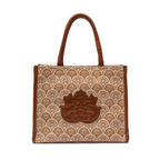 SIRENA JACQUARD CAMEL MAXI TOTE BAG