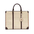 TOTE SIRENE MONOGRAMA CANVAS CREME