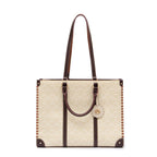 TOTE SIRENE MONOGRAMA CANVAS CREME