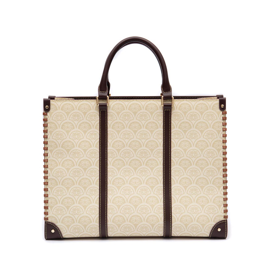 TOTE SIRENE MONOGRAMA CANVAS CREME