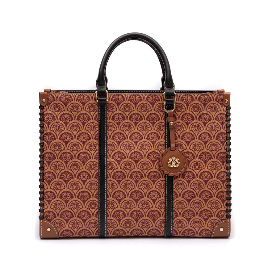 TOTE SIRENE MONOGRAMA CANVAS CARAMELO