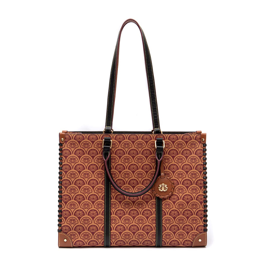 TOTE SIRENE MONOGRAMA CANVAS CARAMELO