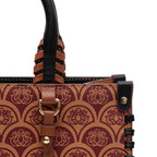 TOTE SIRENE MONOGRAMA CANVAS CARAMELO