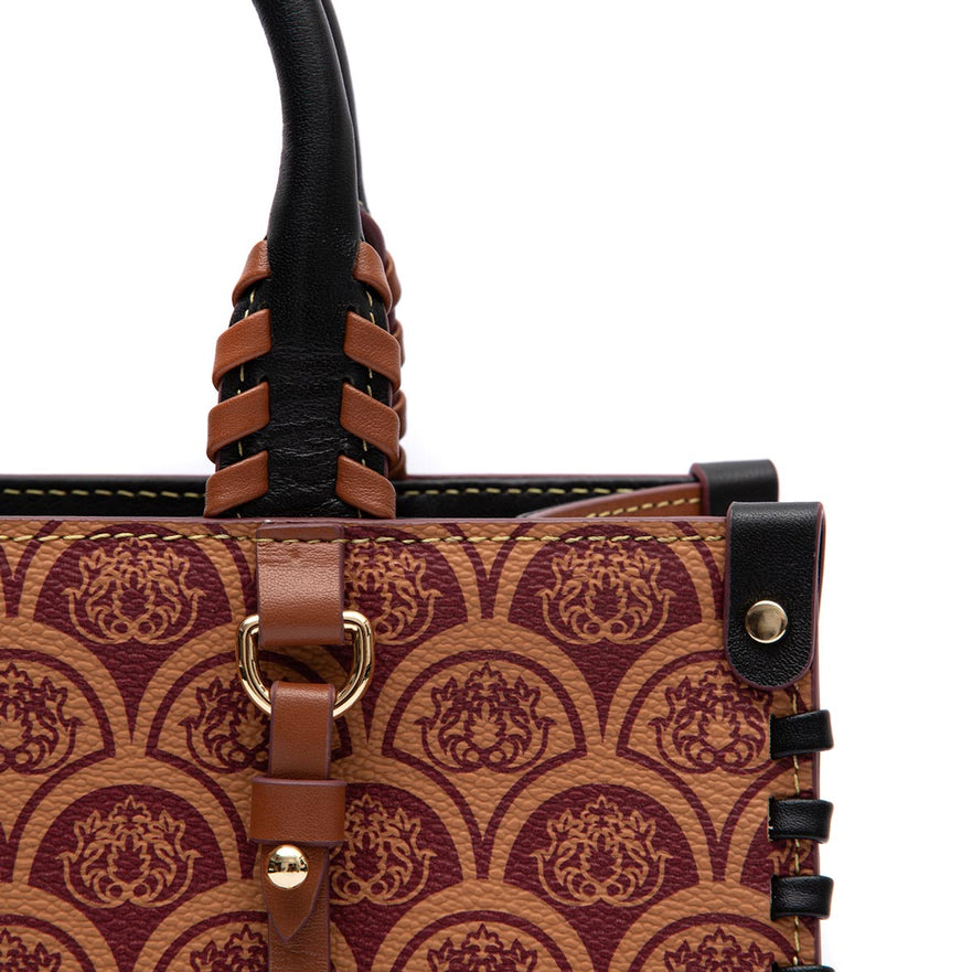 TOTE SIRENE MONOGRAMA CANVAS CARAMELO