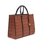 TOTE SIRENE MONOGRAMA CANVAS CARAMELO