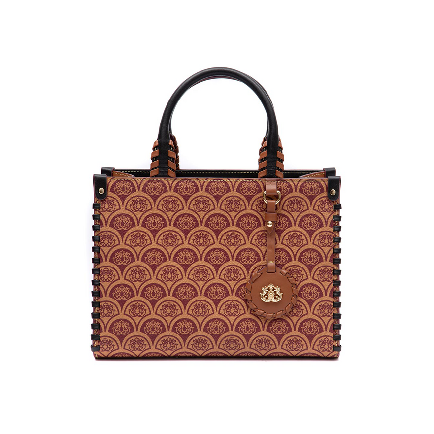 BOLSA MINI TOTE SIRENA MONOGRAMA CANVAS CARAMELO