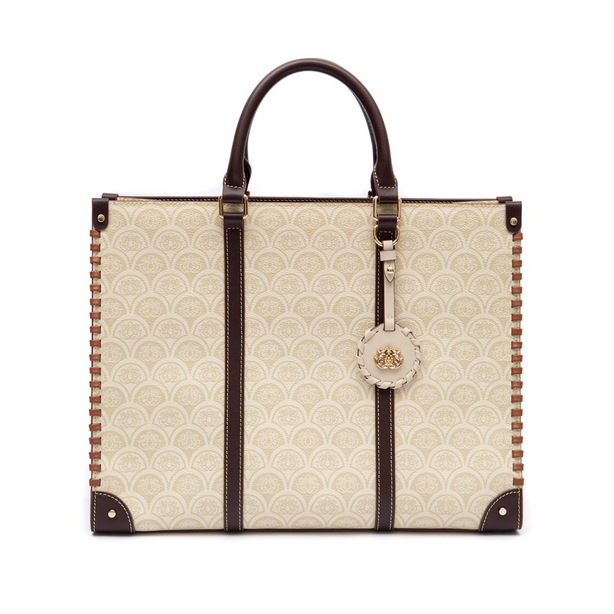 BOLSA TOTE SIRENA MONOGRAMA CANVAS CREME