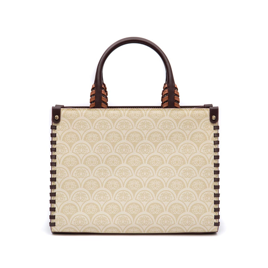MINI TOTE SIRENA  MONOGRAMA CANVAS CREME