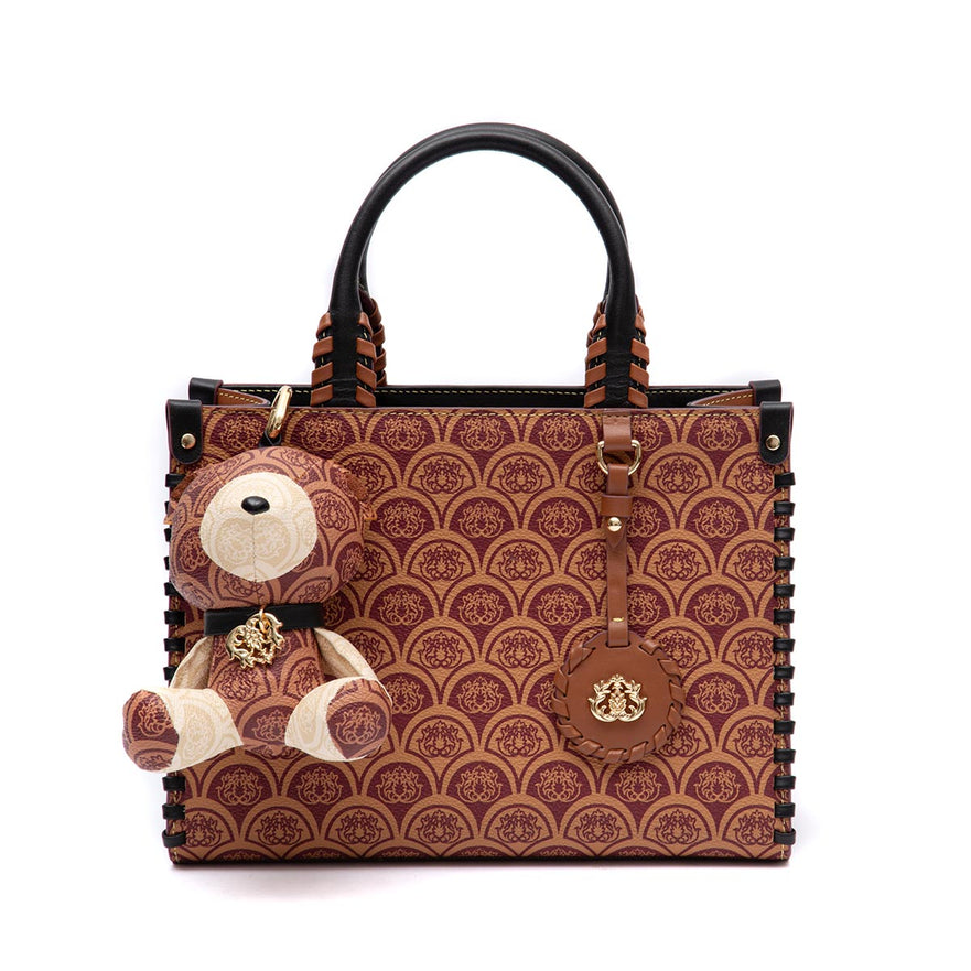 MINI TOTE SIRENE MONOGRAMA CANVAS CARAMELO
