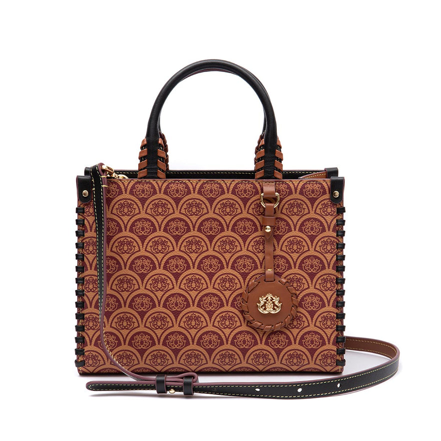 MINI TOTE SIRENE MONOGRAMA CANVAS CARAMELO