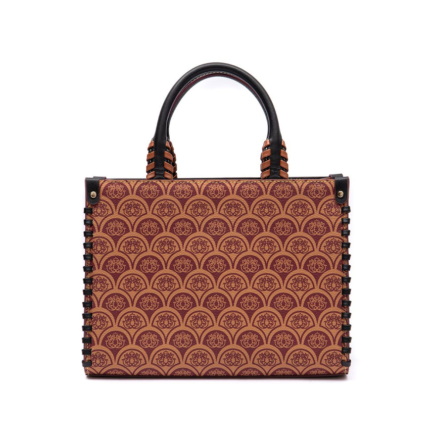 MINI TOTE SIRENE MONOGRAMA CANVAS CARAMELO