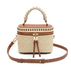 SIRENA MONOGRAM CANVAS CREAM VANITY BAG
