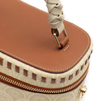 BOLSA VANITY SIRENA MONOGRAMA CANVAS CREME
