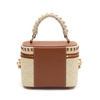 BOLSA VANITY SIRENA MONOGRAMA CANVAS CREME