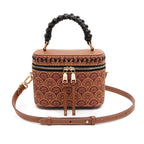 BOLSA VANITY SIRENA MONOGRAMA CANVAS CARAMELO
