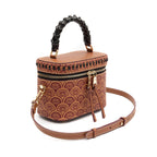 BOLSA VANITY SIRENA MONOGRAMA CANVAS CARAMELO