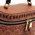 BOLSA VANITY SIRENA MONOGRAMA CANVAS CARAMELO