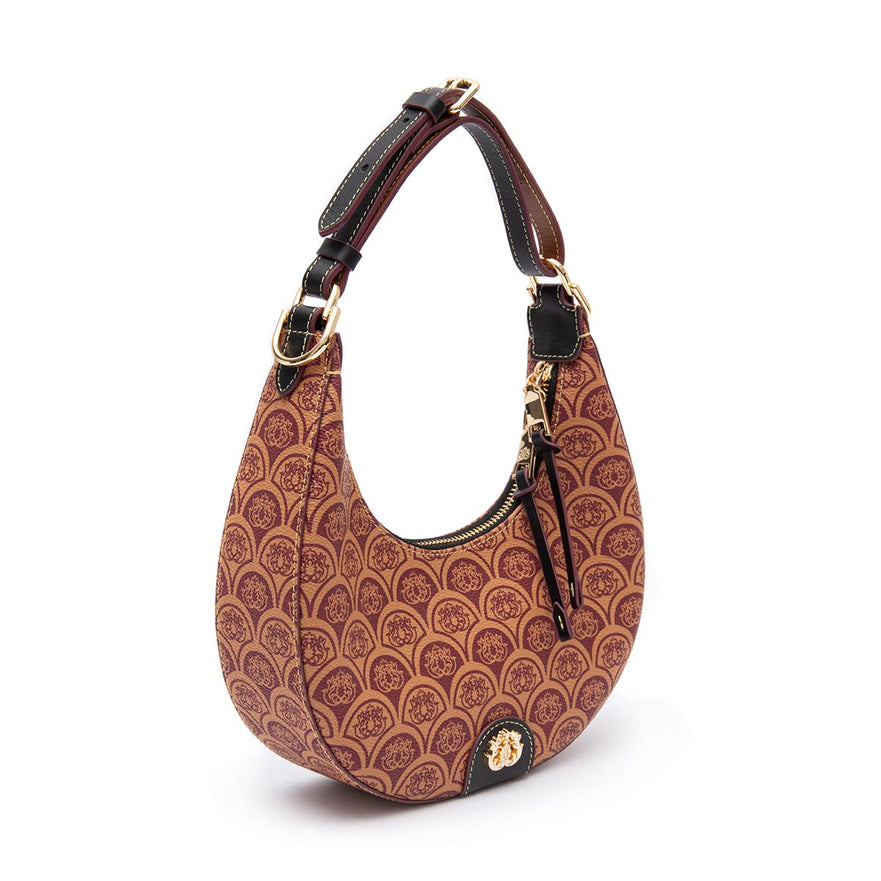 BOLSA HOBO SIRENA  MONOGRAMA CANVAS CARAMELO