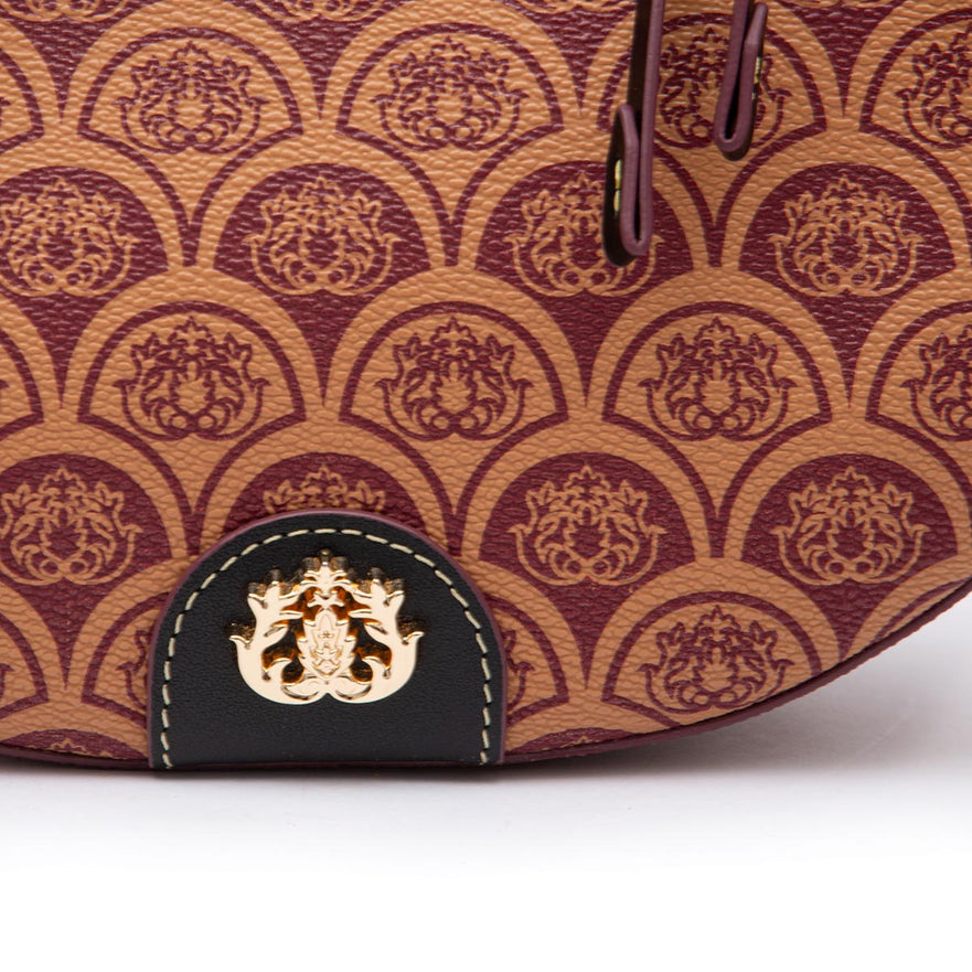 BOLSA HOBO SIRENA  MONOGRAMA CANVAS CARAMELO