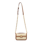 BOLSA BAGUETE TRANSVERSAL  SIRENA MONOGRAMA CANVAS CREME