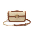 BOLSA BAGUETE TRANSVERSAL  SIRENA MONOGRAMA CANVAS CREME