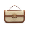 BOLSA BAGUETE SIRENA MÉDIA MONOGRAMA CANVAS CREME