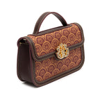 BOLSA BAGUETE TRANSVERSAL SIRENA MONOGRAMA CANVAS CARAMELO