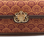 BOLSA BAGUETE TRANSVERSAL SIRENA MONOGRAMA CANVAS CARAMELO