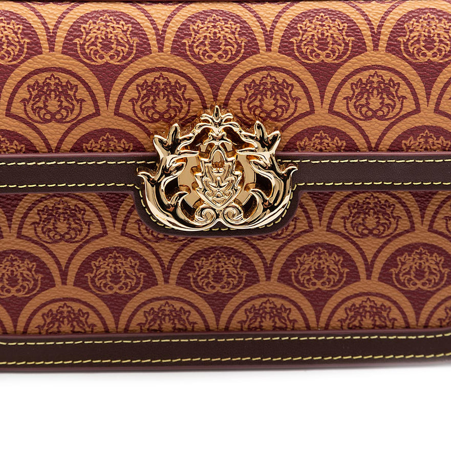 BOLSA BAGUETE TRANSVERSAL SIRENA MONOGRAMA CANVAS CARAMELO