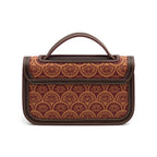 BOLSA BAGUETE TRANSVERSAL SIRENA MONOGRAMA CANVAS CARAMELO