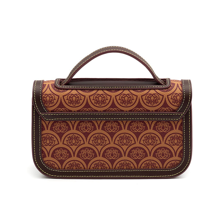 BOLSA BAGUETE TRANSVERSAL SIRENA MONOGRAMA CANVAS CARAMELO