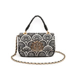 BOLSA MINI  BAGUETE SIRENE JACQUARD PRETO