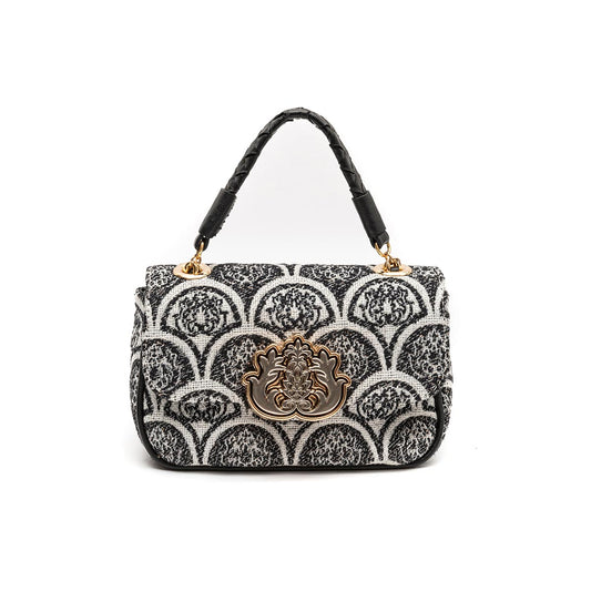 BOLSA MINI  BAGUETE SIRENE JACQUARD PRETO