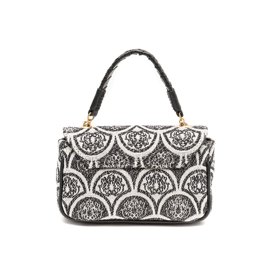 BOLSA MINI  BAGUETE SIRENE JACQUARD PRETO