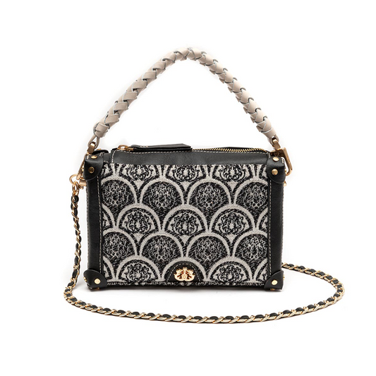 SIRENA JACQUARD BLACK TRUNK BAG