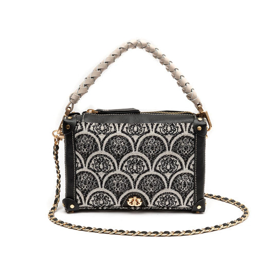 BOLSA TRUNK SIRENA JACQUARD PRETO
