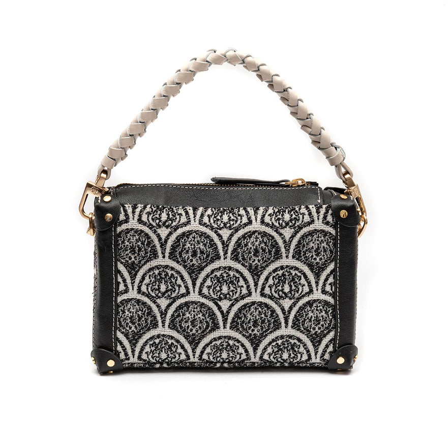 BOLSA TRUNK SIRENA JACQUARD PRETO