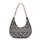 BOLSA HOBO SIRENA JACQUARD PRETO