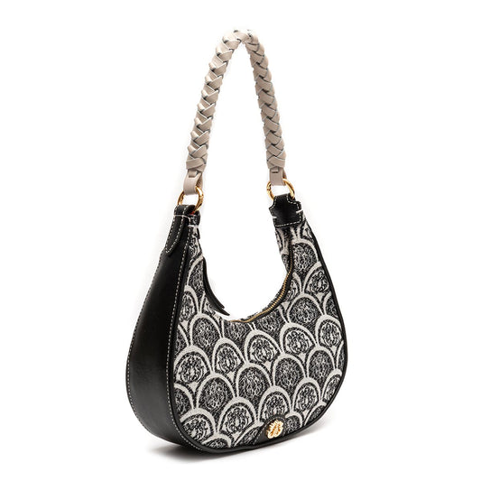 BOLSA HOBO SIRENA JACQUARD PRETO