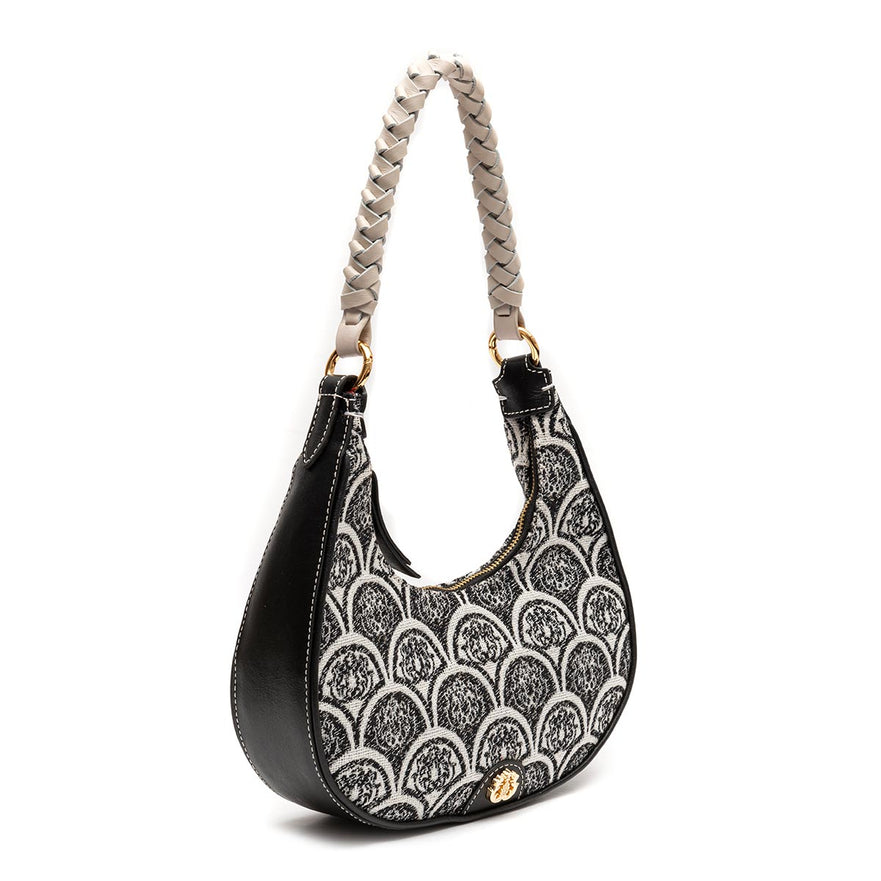BOLSA HOBO SIRENA JACQUARD PRETO