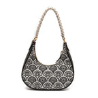 BOLSA HOBO SIRENA JACQUARD PRETO