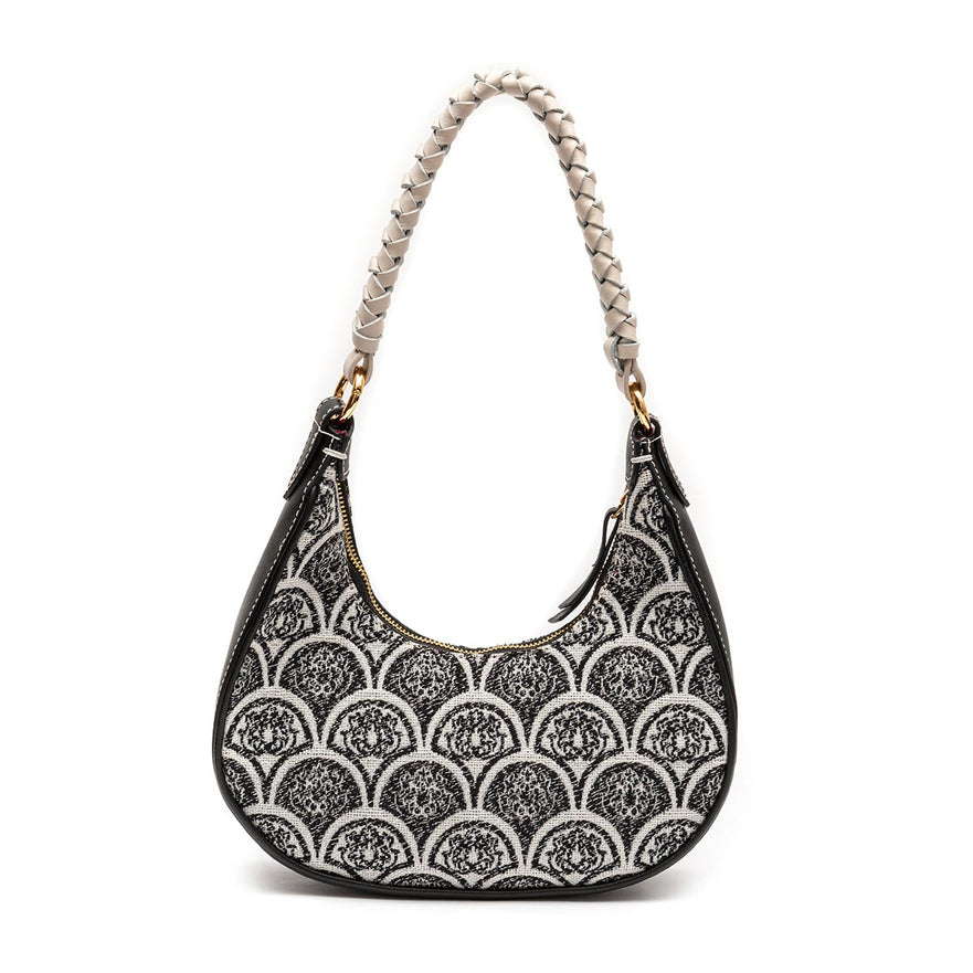 BOLSA HOBO SIRENA JACQUARD PRETO