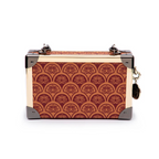 CLUTCH TRUNK SIRENA MONOGRAM CANVAS CARAMEL