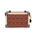 CLUTCH  TRUNK SIRENA MONOGRAMA CANVAS CAREMELO
