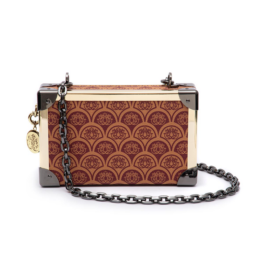 CLUTCH  TRUNK SIRENA MONOGRAMA CANVAS CAREMELO