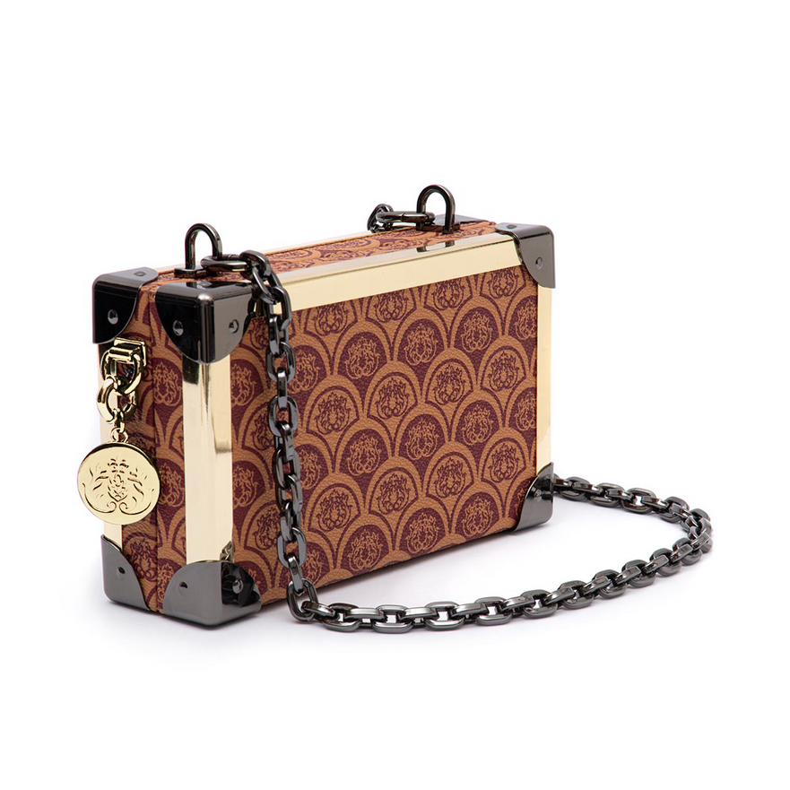 CLUTCH  TRUNK SIRENA MONOGRAMA CANVAS CAREMELO