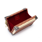 CLUTCH  TRUNK SIRENA MONOGRAMA CANVAS CAREMELO
