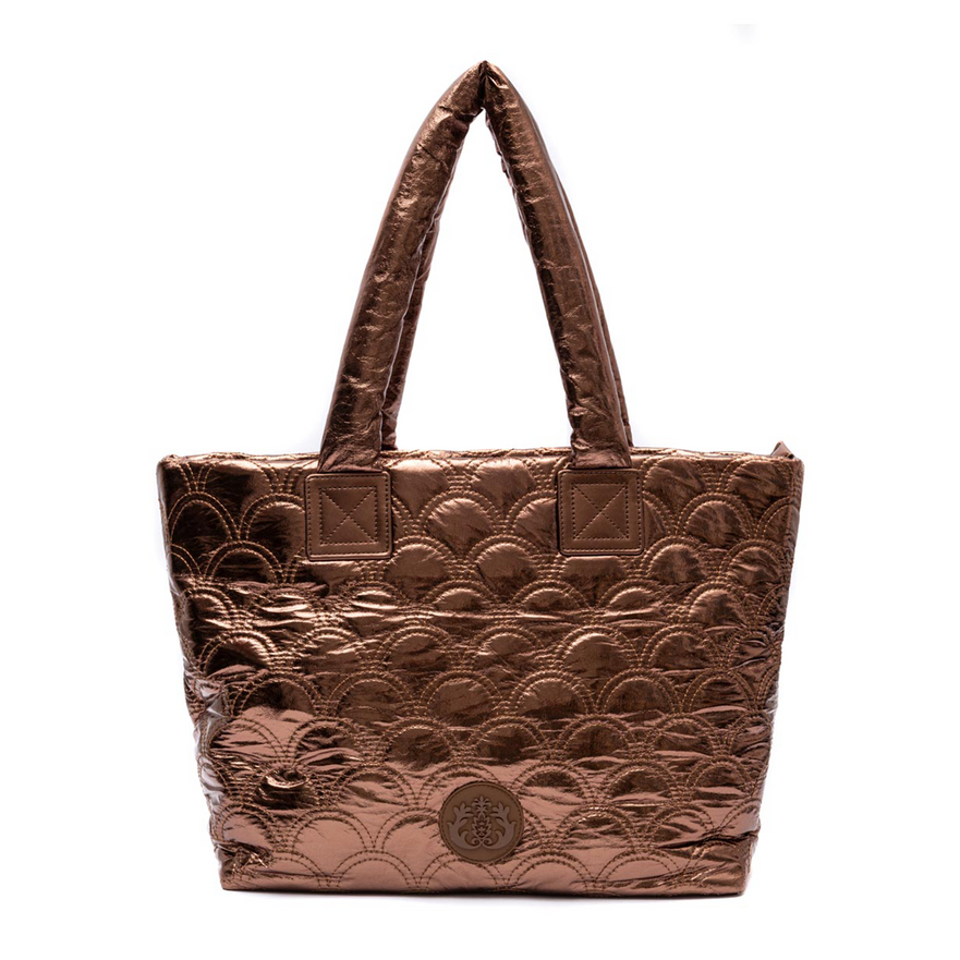 MAXI TOTE PUFFER NYLON BRONZE